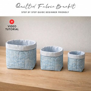 Quilted Fabric Bucket Sewing Pattern | Beginner DIY Project (PDF Pattern - Etsy
