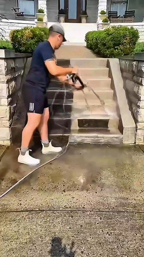 I Didn’t Expect THIS After Pressure Washing the Yard! #pressurewashing | Beautiful Yard Grass