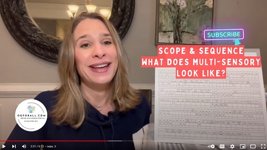 Scope & Sequence, Should I Use One? What Does Multi-Sensory Look Like? (VIDEO)