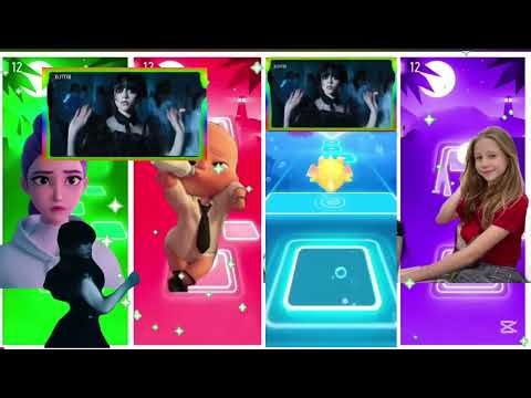 Tiles Hop - Kpop demon huntres 🆚 Boss Baby 🆚 Wendnesday 🆚 Diana🎶 Tiles Hop EDM Rush