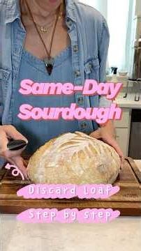 SAME-DAY SOURDOUGH DISCARD BREAD |start to finish| 4 ingredient recipe | how to! step by step