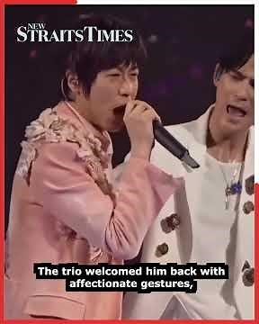 #SHOWBIZ: Falling star: Mayday's Ashin takes 2m tumble during 'F3' Shanghai reunion