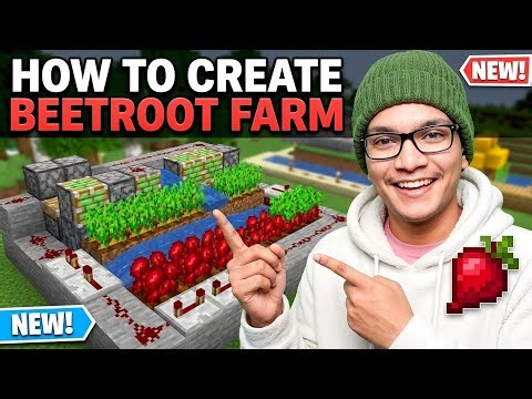 HOLLYWOODJUSTNEW - Made the Ultimate Beetroot Farm in Minecraft! (Step-by-Step)