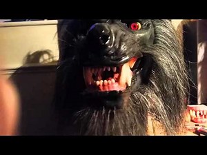Werewolf animatronic mask jaw and lip movements
