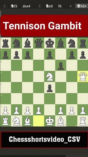 Tennison Gambit in Chess