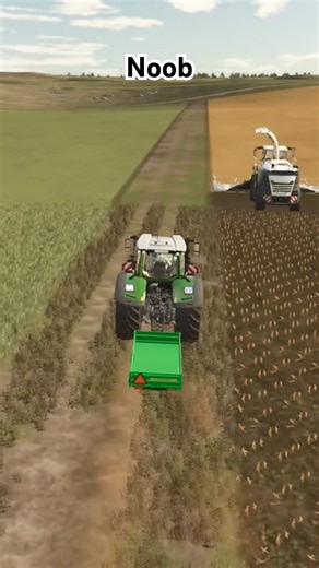 Noob VS pro #farmingsimulator #noob #pro #fendt