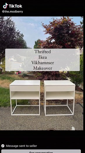 IKEA Vikhammer Nightstand Makeover Under $50 | DIY Furniture Hack