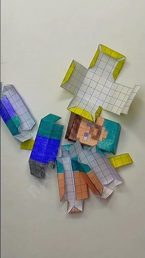 Minecraft Papercraft!!! Learn how to make your own paper doll. crafts and creativity #minecraft