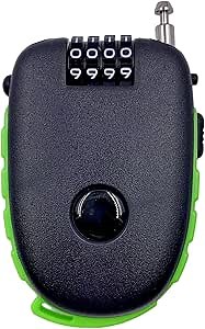 Bosvision Ultra-Secure 4-Digit Combination Lock with 90cm Retractable Cable for Bike, Ski, Snowboard and Stroller