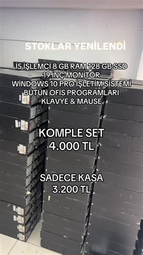 KOC TEKNO on Instagram: "🚀 Uygun fiyatlı, tertemiz hazır bilgisayar setleri elimde! 💻 İ5 İŞLEMCİ ⚙️ 8 GB RAM ⚡ 128 GB SSD (hızlı açılış!) 🖥️ 19” monitör + klavye + mouse + kablolar hepsi dahil İş, okul, ofis veya günlük kullanım için ideal! 📦 Hazır kurulu — fişe tak, çalıştır! 💬 DM’den ulaş, fırsatı kaçırma! 📞 0552 438 09 44 📍Ankara / MAMAK Durali alıç mah. 940 sok. 5/A Yerimizden gelip alınabilir veya kargomuz mevcuttur. Detaylı bilgi sipa