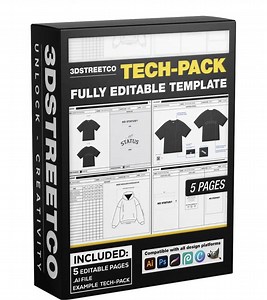 Fashion Tech Pack Template: 5-page Editable Design (AI Compatible) - Etsy Australia