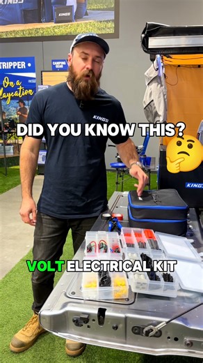 The Kings 12V Electrical Kit has over 300 pieces of gear! 😮 But did you know the colours aren’t just for looks? Each colour matches a different wire thickness. Let’s break it down! 🔌 #4WDSupacentre #AdventureKings #CampingEssentials #OffGridLiving #CampingGear #4x4Life #AdventureReady #Outdoors #MustHaveGear #CampingMadeEasy #AdventureAwaits | Adventure Kings