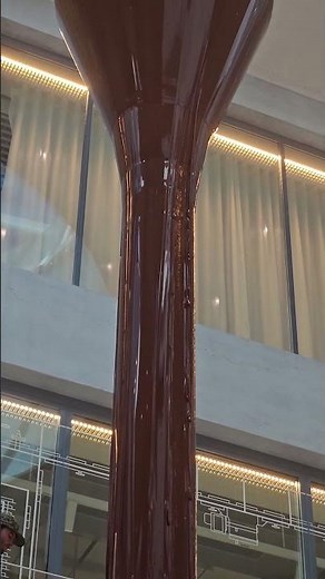 it's chocolate at the Lindt Chocolate Factory/museum in Switzerland