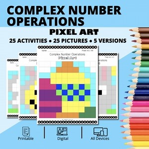 Easter: Complex Number Operations Pixel Art Activity