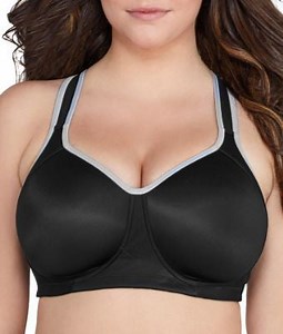 Women's Vanity Fair 71500 Full Figure Wirefree Sports Bra (Black 44C)
