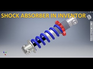 Shock Absorber in Autodesk Inventor Assembly 3d Cad || Cad Tutorials || Inventor cad tutorials || 3d