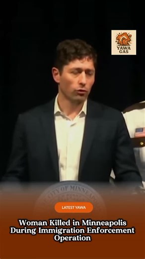 YawaGas Room on Instagram: "A woman has died in Minneapolis following a shooting involving U.S. immigration officers who were carrying out targeted operations in the city on Wednesday. In a statement, the Department of Homeland Security (DHS) said officers fired in self-defence after “violent rioters” allegedly used a vehicle as a weapon and attempted to run them over. However, Minneapolis Mayor Jacob Frey has strongly disputed ICE’s account of events, challenging the self-defence claim during a