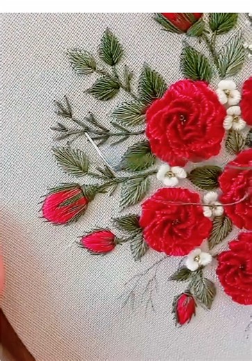 flower embroidery tutorial for beginners #embroidery #embroiderytutorial #handembroidery #bordado#f #viralvideos