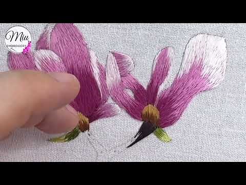 How to make Hand Embroidery with Silk 🌸