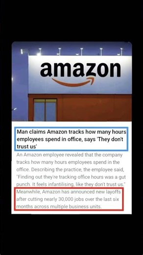 Amazon’s office tracking policy sparks employee outrage 😳💼