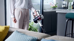 Belife S10 Cordless Vacuum Cleaner, Stick Vacuum Cleaners for Home Carpet and Hardwood Floor, Household Wireless Vacuum for Pet Hair, 28Kpa Powerful Digital Motor, Up to 40Min Runtime(Silver White)