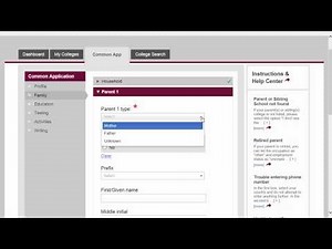 Common Application walkthrough part 3: Family
