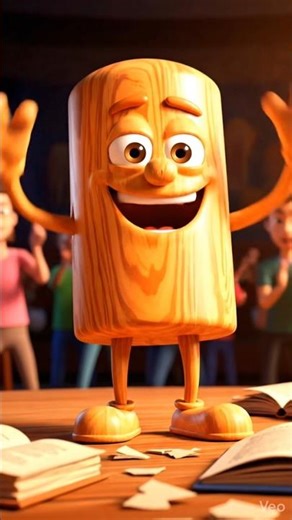 “The Wooden Cartoon That Talks to a Singing Clock | Funny 3D Animation”