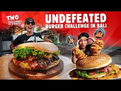 TWO MASSIVE BURGER CHALLENGES IN ONE DAY?! | UNDEFEATED BURGER CHALLENGE IN BALI Ft. Jimmy Judge!