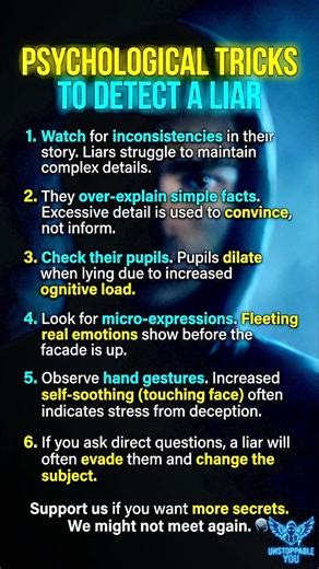 Psychological Tricks to Detect a Liar. #psychologyfacts
