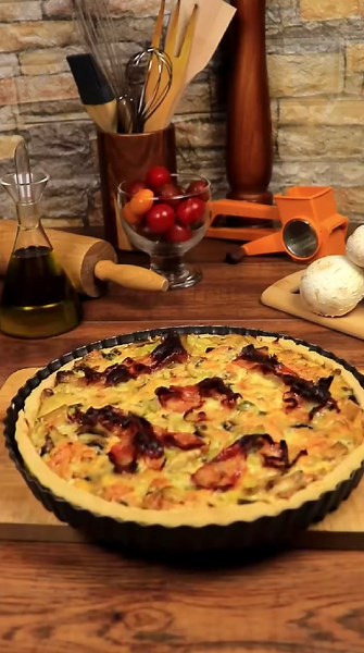 Mushroom Tart Recipe | Crispy, Cheesy, and Delicious