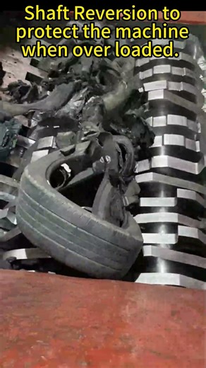 Tire Shredder with Overload Protection | Shaft Reverse System | OPTIMA Tire Recycling Machine