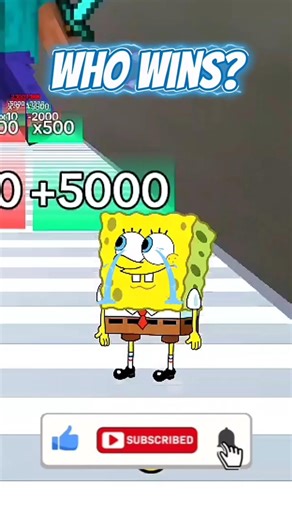 SpongeBob ❌ Steve Minecraft #shorts