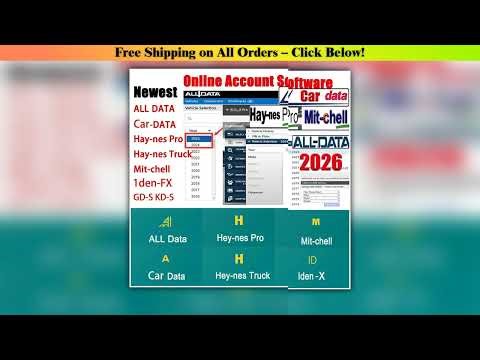 2026 Online Account for Alldata Car Data Diagram Newest Car Repair Software for Workshop All Data