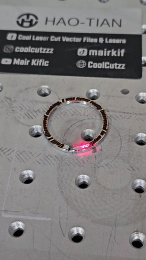 2.3K views · 32 reactions | Stainless steel keychain ring marking with Haotian Fiber Laser 50w | Pascal Liu | Facebook