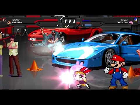 Mugen Request - Mario & Blossom VS Sonic & Peppa Pig