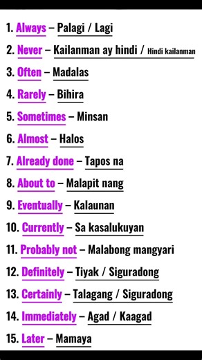 Useful Filipino-English Translation/ Let's learn everyday phrases #tagalogphrases #translation #filipinoEnglish #learnsomethingnew | Janes Lessons