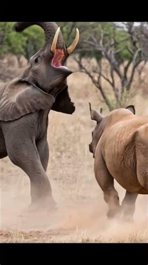 Rhino vs Elephant who wins??