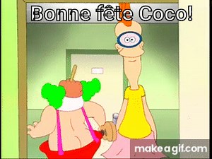 Les clowns bougons -- chanson bonne fête - François Pérusse (Québec) on Make a GIF