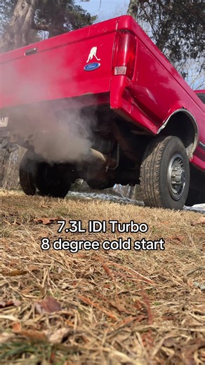 7.3L IDI Turbo Cold Start at 8 Degrees