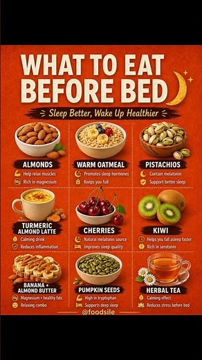 Eat These 9 Foods Before Bed & Wake Up Healthier! 😴✨