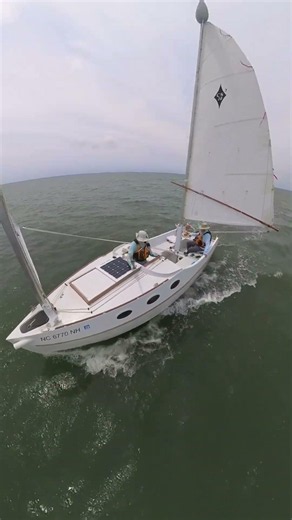Fast downwind up Core Sound in the Core Sound 20 Mk3