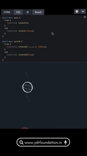 Yamuna Digital Reseach Foundation on Instagram: "💻 Title: CSS Loading Animation – Modern Spinner Design ⚙️ Create this stylish loading animation with CSS! Perfect for loading screens of websites and apps 💻👉 Just a little CSS and you get a professional look 🚀 #cssloading #loaderdesign #webdesigner #frontenddevelopment #learncss #webdesigning #olevel #computerinstitute #techlearning #codewithcreativity"