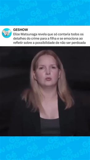 Genilson Show #RatodoBBB 🐭 on Instagram: "Elize Matsunaga revela, em depoimento, que só contaria todos os detalhes do crime para sua filha. Emocionada, a ex-detenta admite que ainda se sente culpada e diz torcer para que a filha consiga superar o passado mesmo que não consiga perdoá-la. Qual a opinião de vocês? • Siga @geshow para mais conteúdos #famosos #fofoca #babados #tremembé"