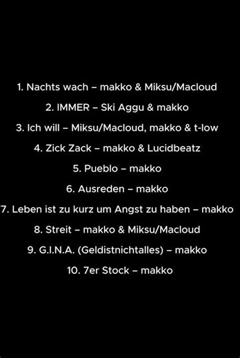 Top 10 Makko Songs