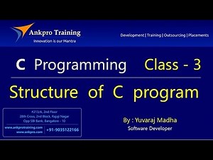 C language - Class 3 : Structure of a C program | printf, scanf, main, clrscr and comments in c