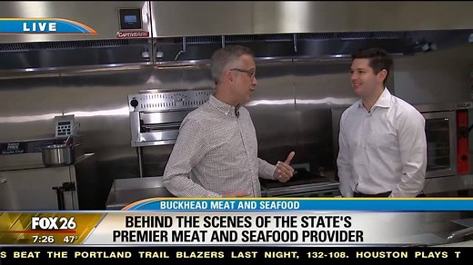 4K views · 121 reactions | Lights, camera, action! FOX 26 Houston Houston KRIV reporter Ruben Dominguez FOX 26 toured Buckhead Meat & Seafood of Houston this week, where he interviewed Robert Turbow, President of Buckhead Meat & Seafood of Houston. Curious about where your meat comes from? See Robert discussing Buckhead’s operations and the meat products that are provided to Houston-area restaurants. | Sysco | Facebook