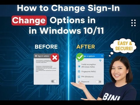 How to Change Sign-in Options in Windows 10/11 #computertechnic #healthtech #computereducation