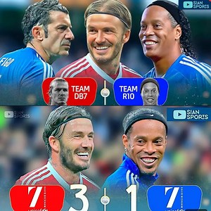 David Beckham vs Ronaldinho vs Luis Figo | Alex Ferguson vs Carlo Ancelloti, Incredible Performance from Legends of football | KDC Global