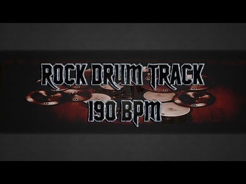 Fast Rock Drum Track 190 BPM (HQ,HD)