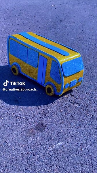Bus✅ #fyp #bus #transportation #schoolproject #schoollife #cardboardcraft #graden